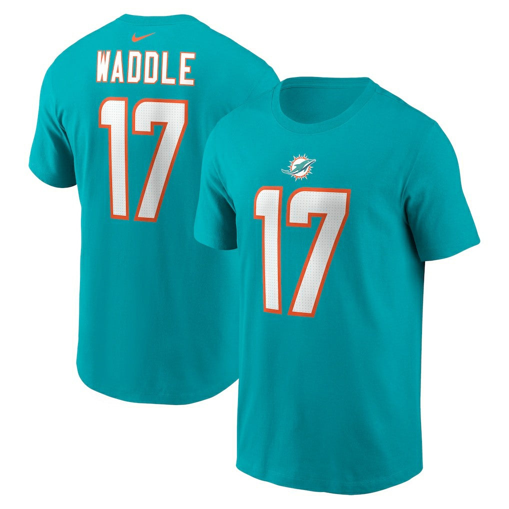 Miami Dolphins Jaylen Waddle  Player Name & Number T-Shirt | NFL Near me
