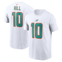 Miami Dolphins Tyreek Hill  Player Name & Number T-Shirt | NFL Discount