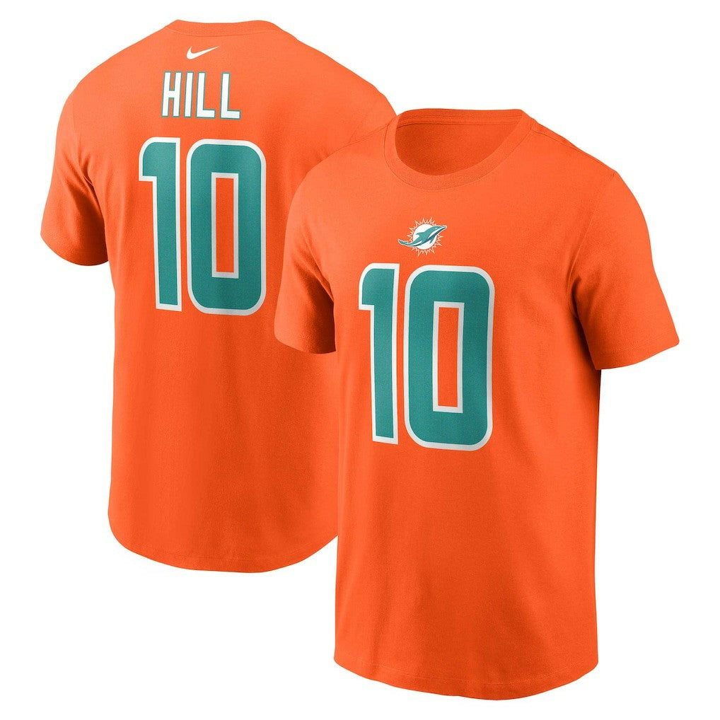 Miami Dolphins Tyreek Hill  Player Name & Number T-Shirt | NFL Discount