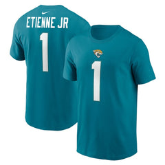 Jacksonville Jaguars Travis Etienne  Player Name & Number T-Shirt | NFL Near me