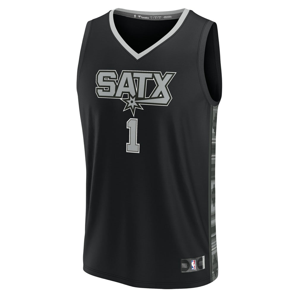 Black Victor Wembanyama San Antonio Spurs Fast Break Player Jersey | NBA