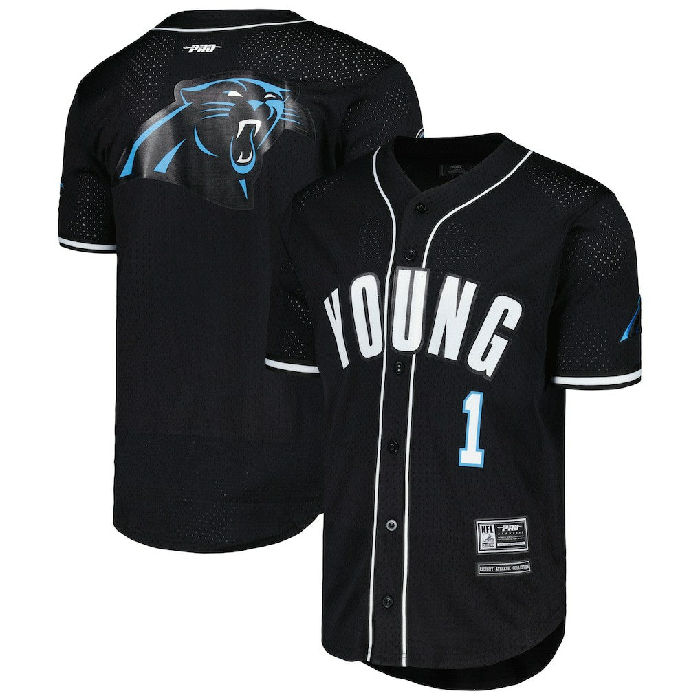 Carolina Panthers Bryce Young  Pro Standard Mesh Baseball Button-Up T-Shirt | NFL Online