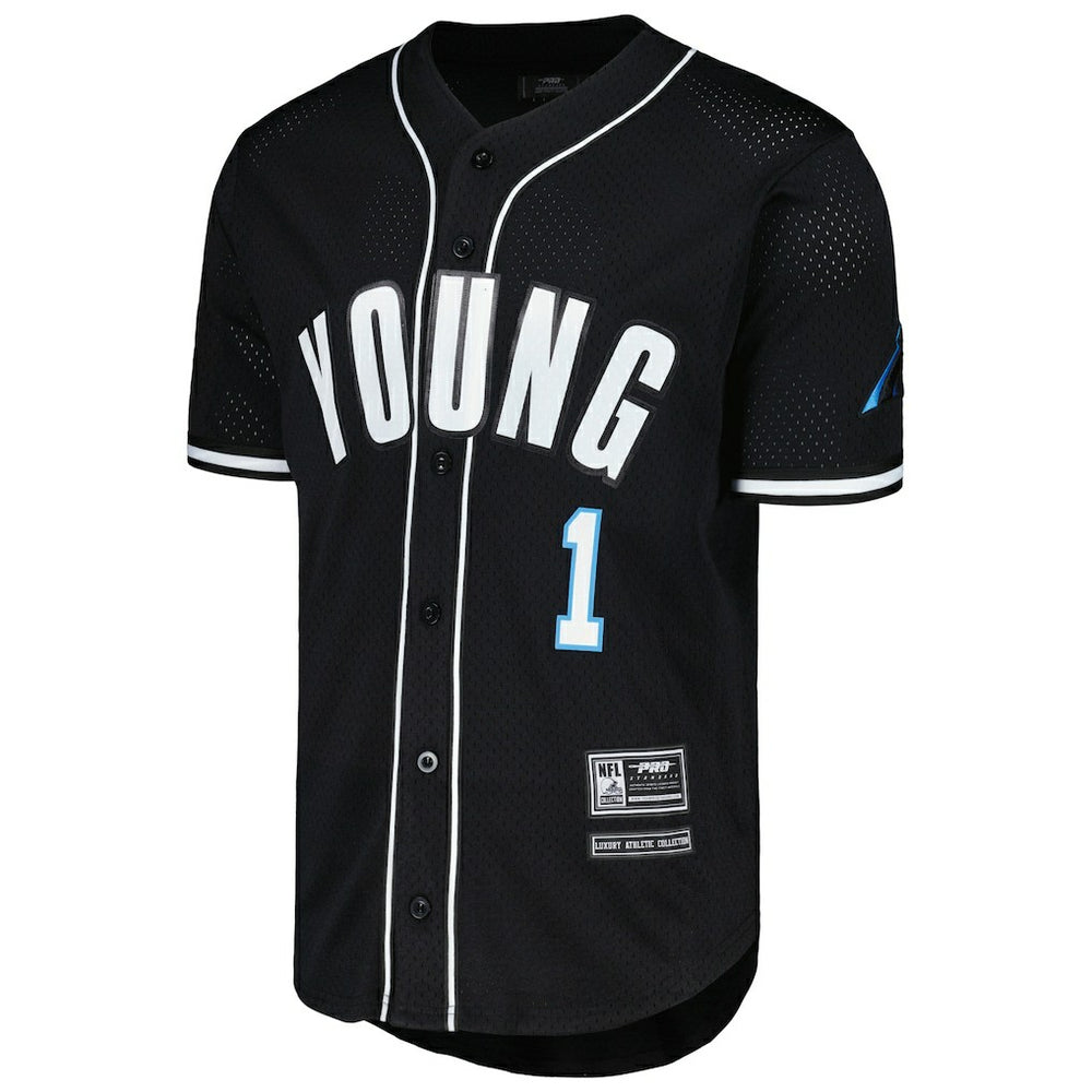 Carolina Panthers Bryce Young  Pro Standard Mesh Baseball Button-Up T-Shirt | NFL Online