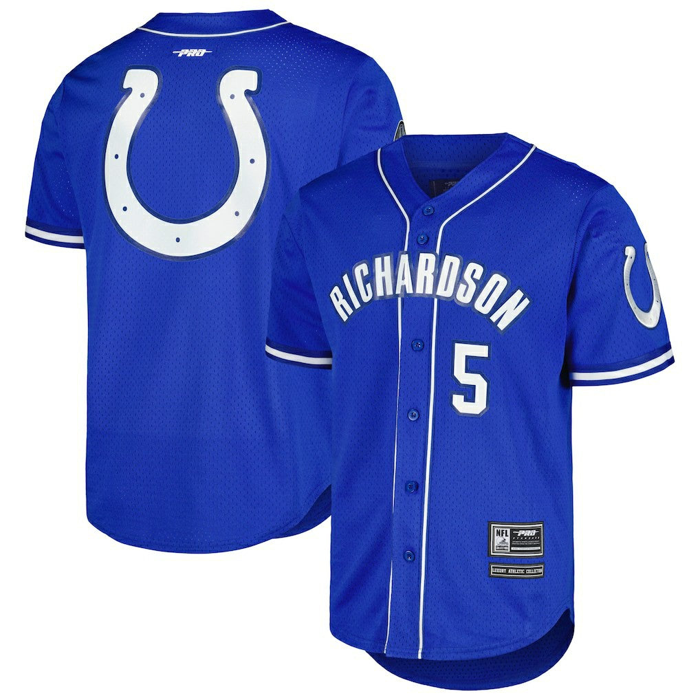 Indianapolis Colts Anthony Richardson  Pro Standard Mesh Baseball Button-Up T-Shirt | NFL US