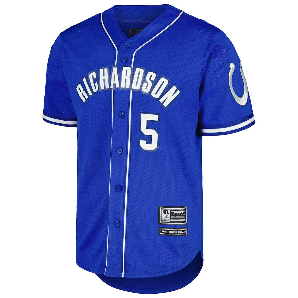 Indianapolis Colts Anthony Richardson  Pro Standard Mesh Baseball Button-Up T-Shirt | NFL US