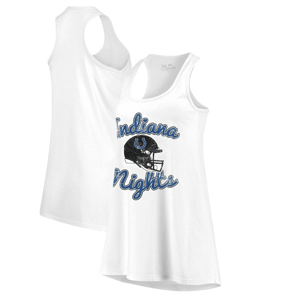 Indianapolis Colts Majestic Threads Women's Indiana Nights Alternate Racerback Tank Top | NFL Discount