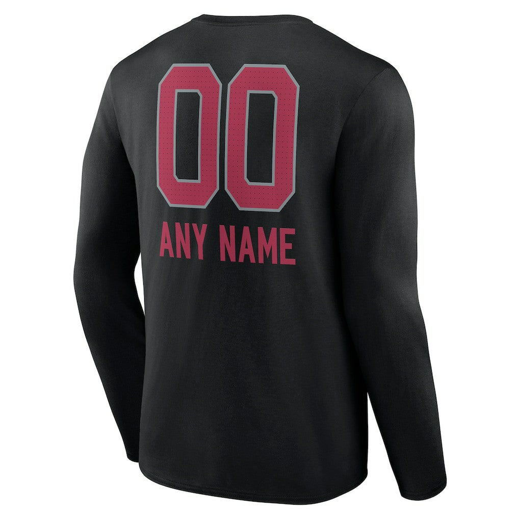 Arizona Cardinals Personalized Name & Number Team Wordmark Long Sleeve T-Shirt | NFL New