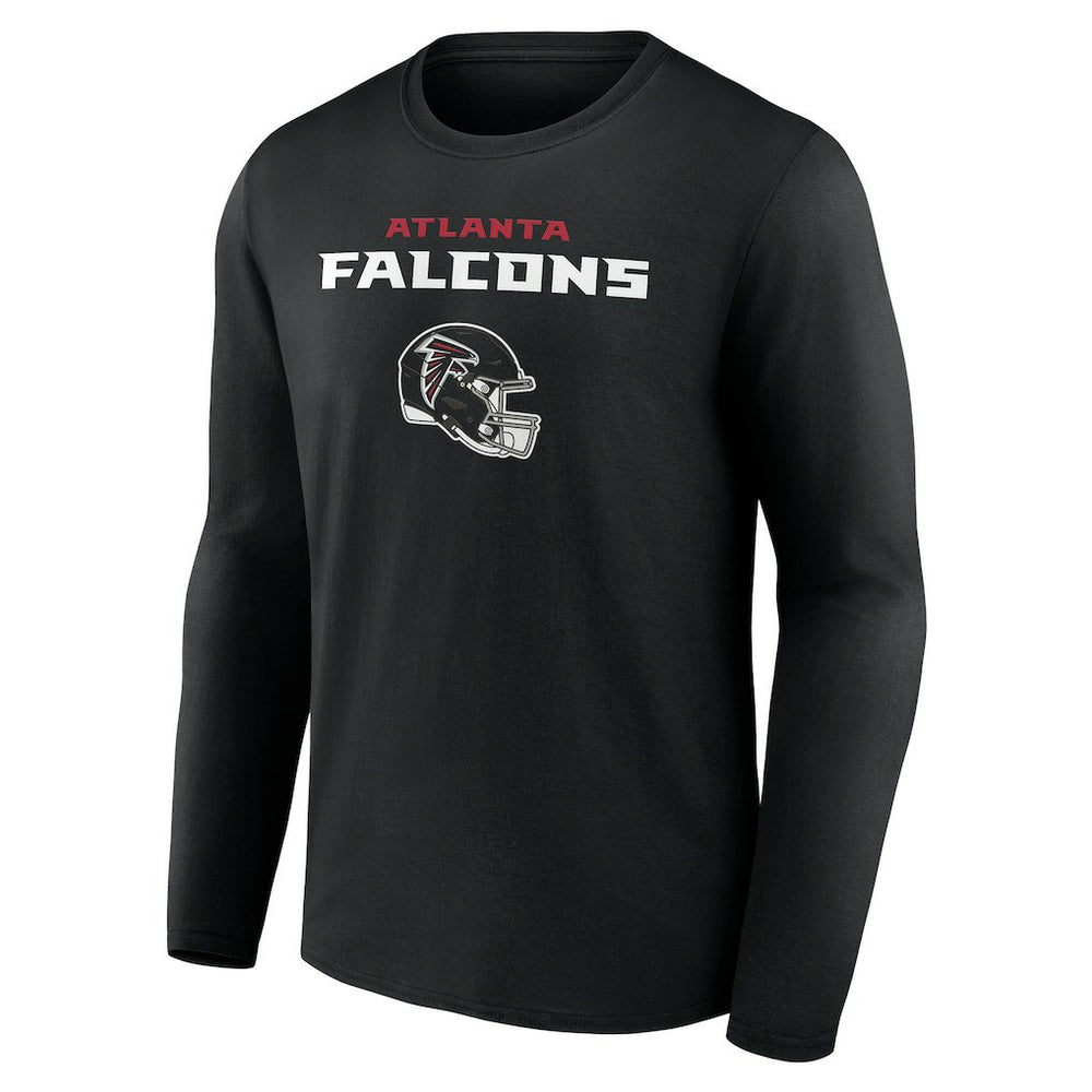 Atlanta Falcons Personalized Name & Number Team Wordmark Long Sleeve T-Shirt | NFL Outlet