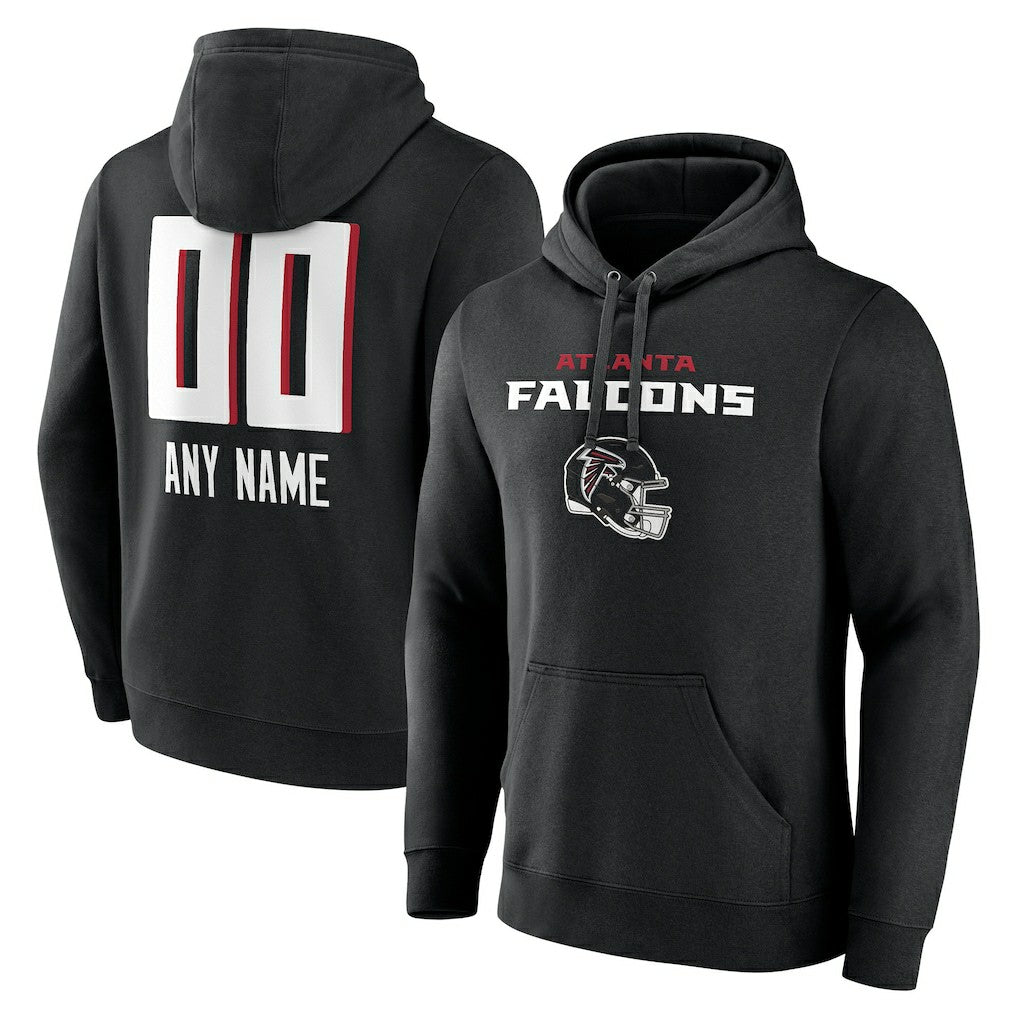 Atlanta Falcons Personalized Name & Number Team Wordmark Pullover Hoodie | NFL Online