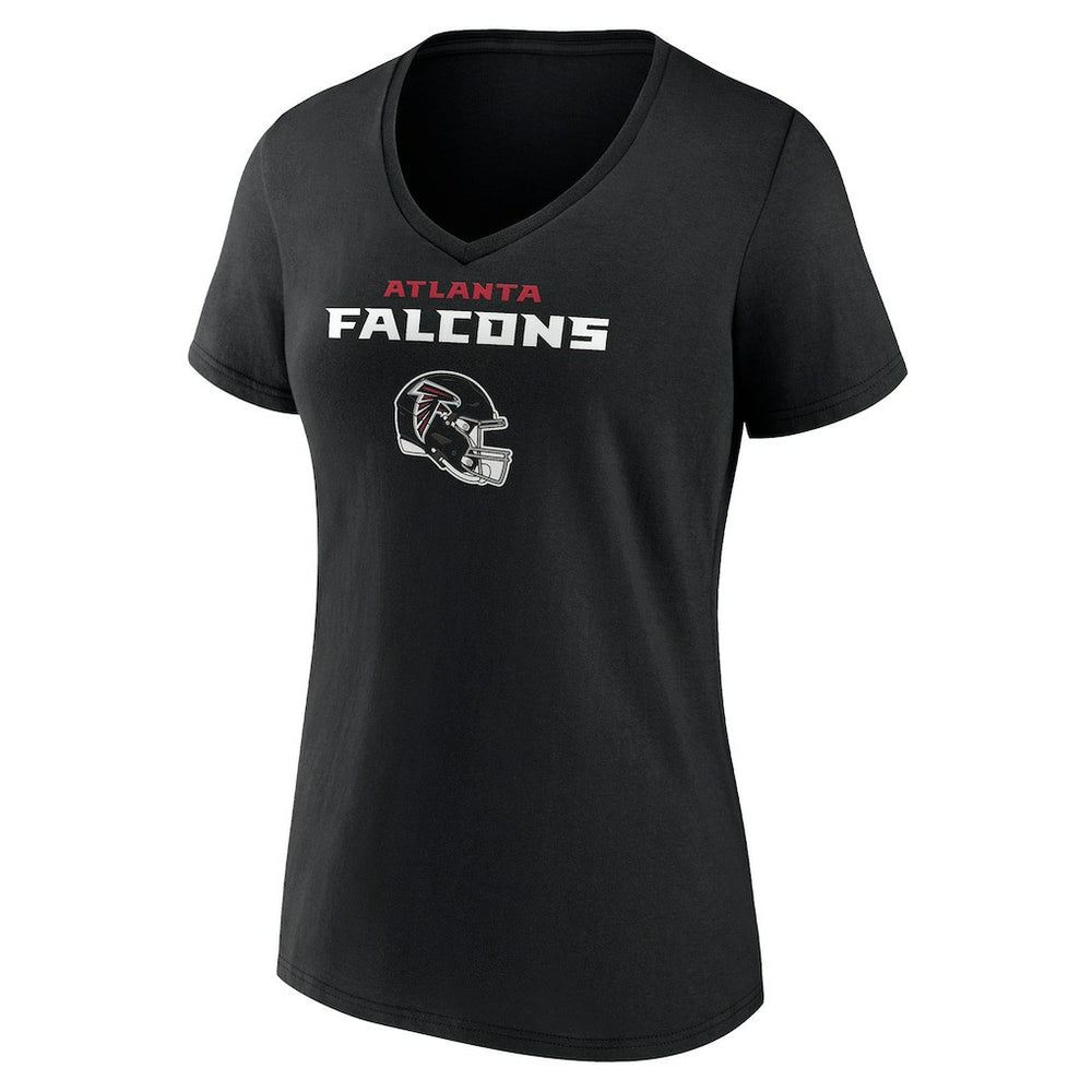 Atlanta Falcons Women's Personalized Name & Number Team Wordmark V-Neck T-Shirt | NFL Outlet