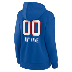 Buffalo Bills Women's Personalized Name & Number Team Wordmark Pullover Hoodie | NFL US