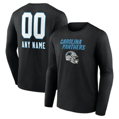 Carolina Panthers Personalized Name & Number Team Wordmark Long Sleeve T-Shirt | NFL Near me