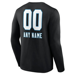Carolina Panthers Personalized Name & Number Team Wordmark Long Sleeve T-Shirt | NFL Near me