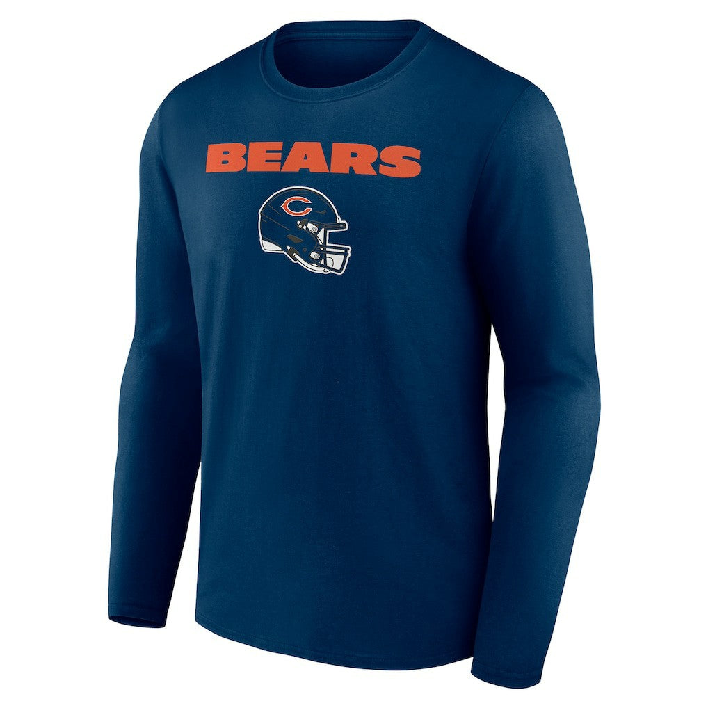 Chicago Bears Personalized Name & Number Team Wordmark Long Sleeve T-Shirt | NFL Sale