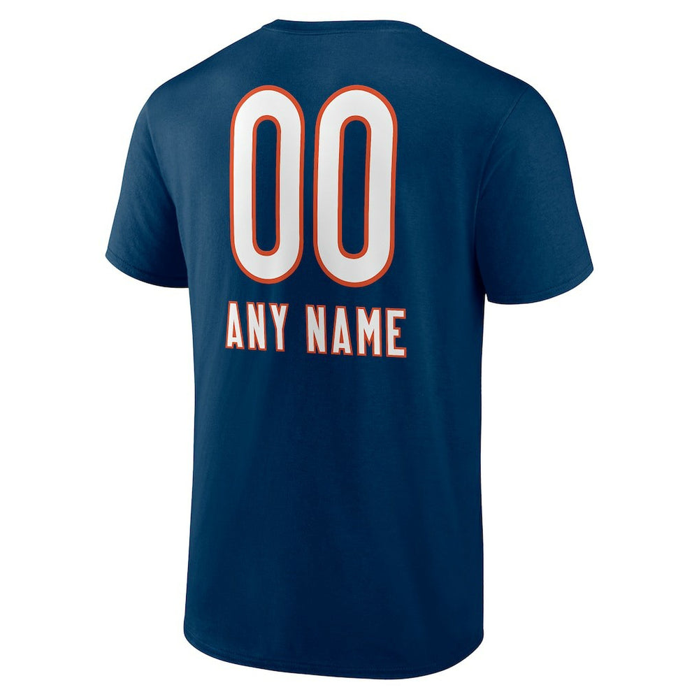 Chicago Bears Personalized Name & Number Team Wordmark T-Shirt | NFL New