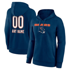 Chicago Bears Women's Personalized Name & Number Team Wordmark Pullover Hoodie | NFL Discount