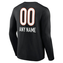 Cincinnati Bengals Personalized Name & Number Team Wordmark Long Sleeve T-Shirt | NFL On sale