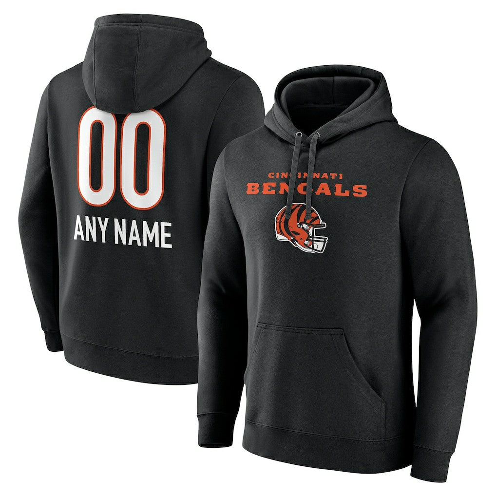 Cincinnati Bengals Personalized Name & Number Team Wordmark Pullover Hoodie | NFL Near me