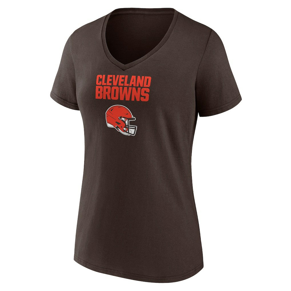 Cleveland Browns Women's Personalized Name & Number Team Wordmark V-Neck T-Shirt | NFL Hot