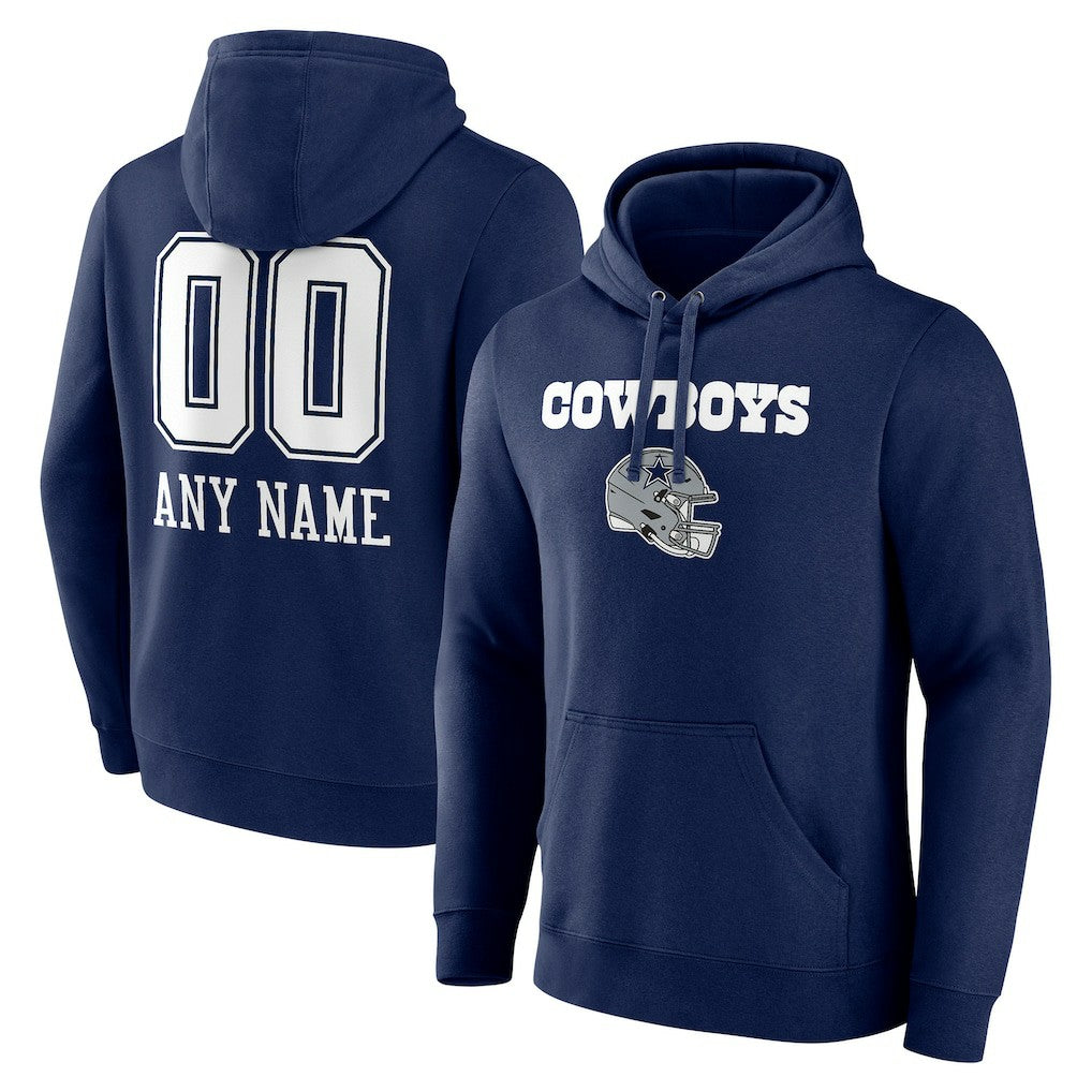 Dallas Cowboys Personalized Name & Number Team Wordmark Pullover Hoodie | NFL On sale