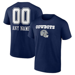 Dallas Cowboys Personalized Name & Number Team Wordmark T-Shirt | NFL Hot