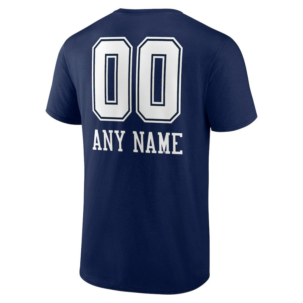 Dallas Cowboys Personalized Name & Number Team Wordmark T-Shirt | NFL Hot