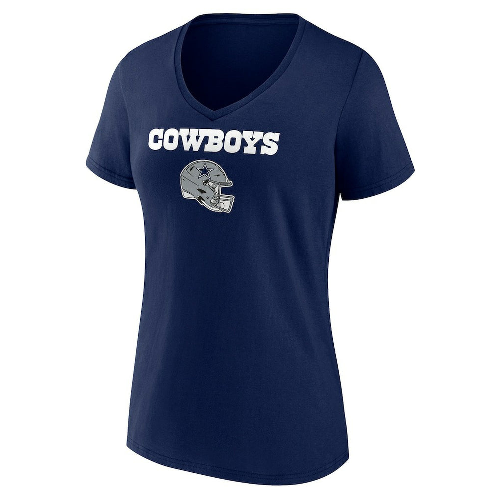 Dallas Cowboys Women's Personalized Name & Number Team Wordmark V-Neck T-Shirt | NFL On sale