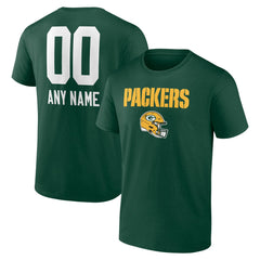 Green Bay Packers Personalized Name & Number Team Wordmark T-Shirt | NFL On sale