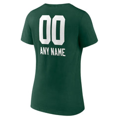 Green Bay Packers Women's Personalized Name & Number Team Wordmark V-Neck T-Shirt | NFL Sale