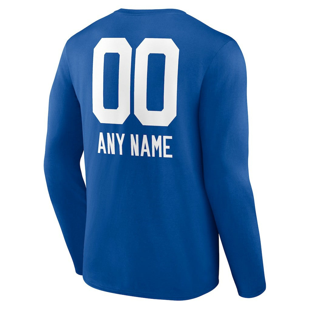 Indianapolis Colts Personalized Name & Number Team Wordmark Long Sleeve T-Shirt | NFL US