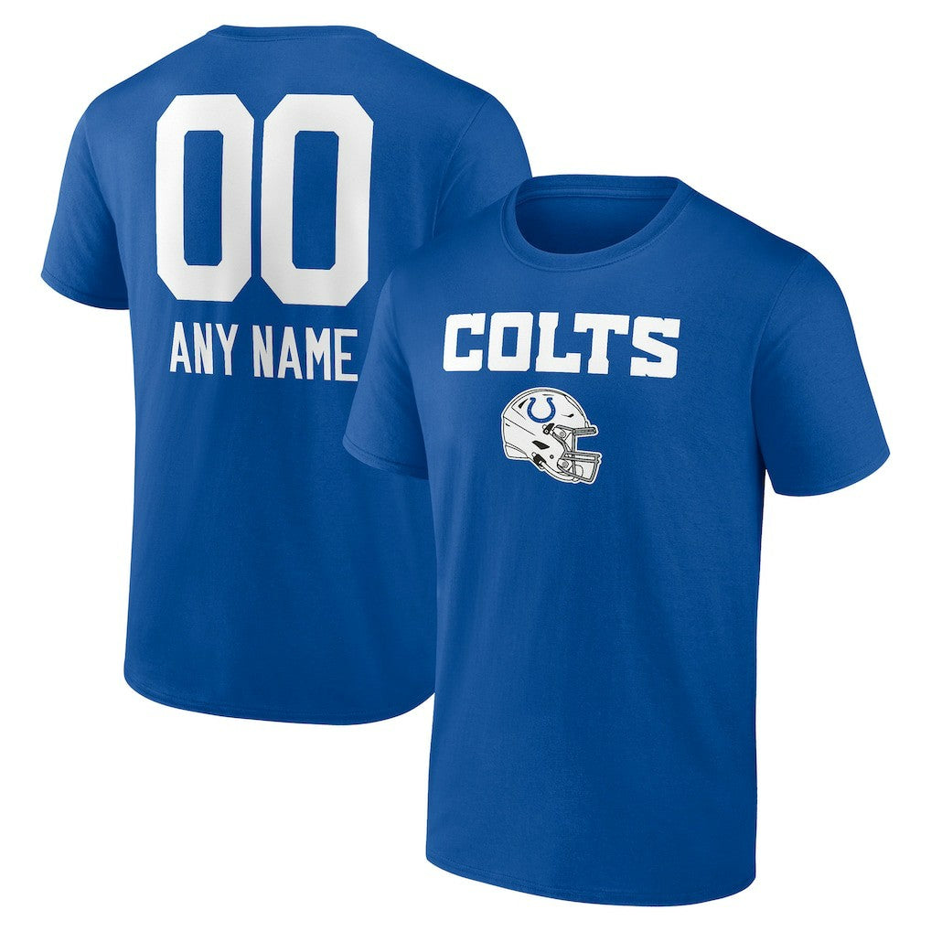Indianapolis Colts Personalized Name & Number Team Wordmark T-Shirt | NFL Discount