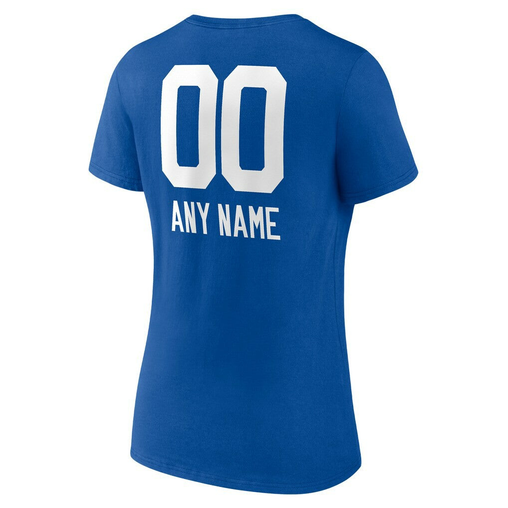 Indianapolis Colts Women's Personalized Name & Number Team Wordmark V-Neck T-Shirt | NFL Hot