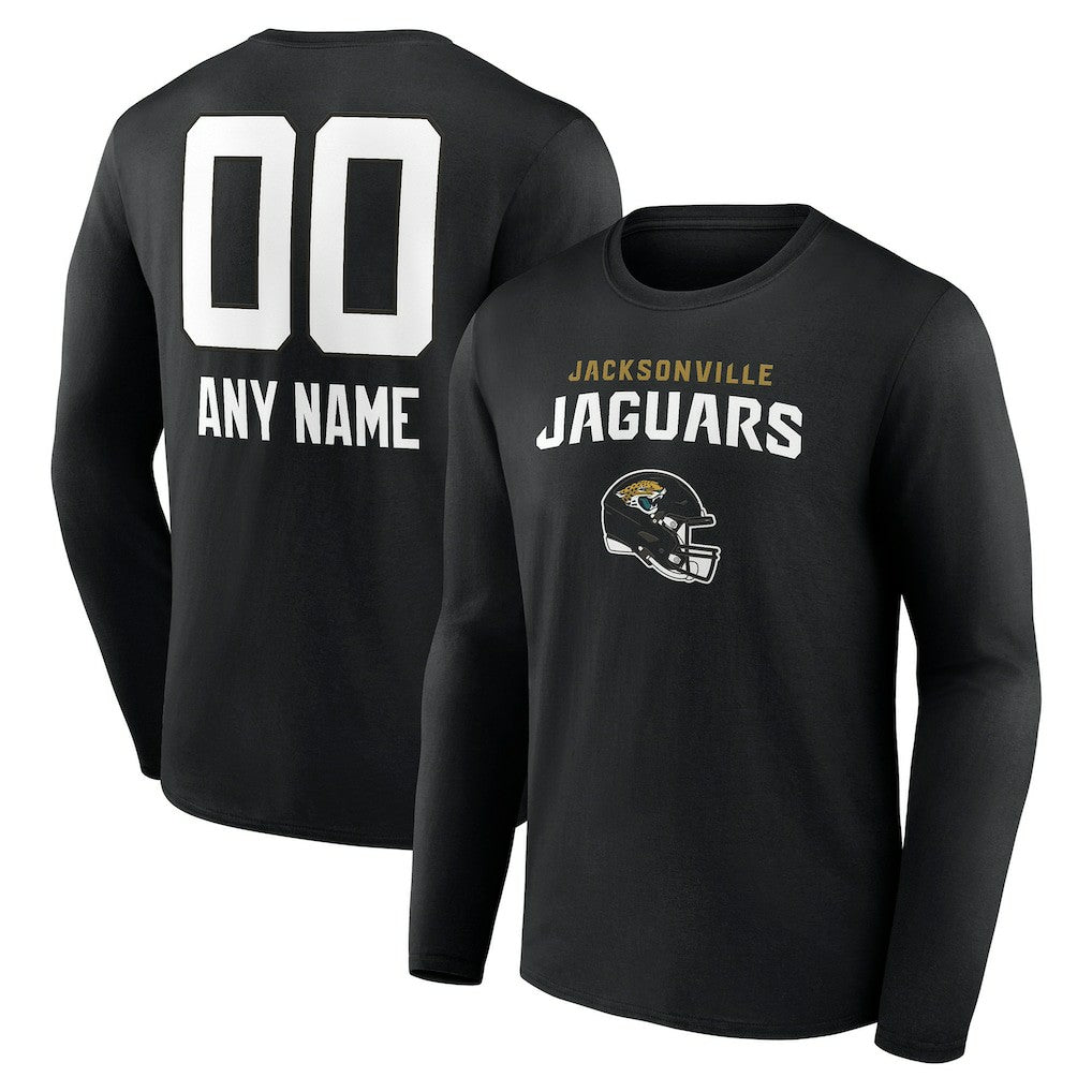 Jacksonville Jaguars Personalized Name & Number Team Wordmark Long Sleeve T-Shirt | NFL US