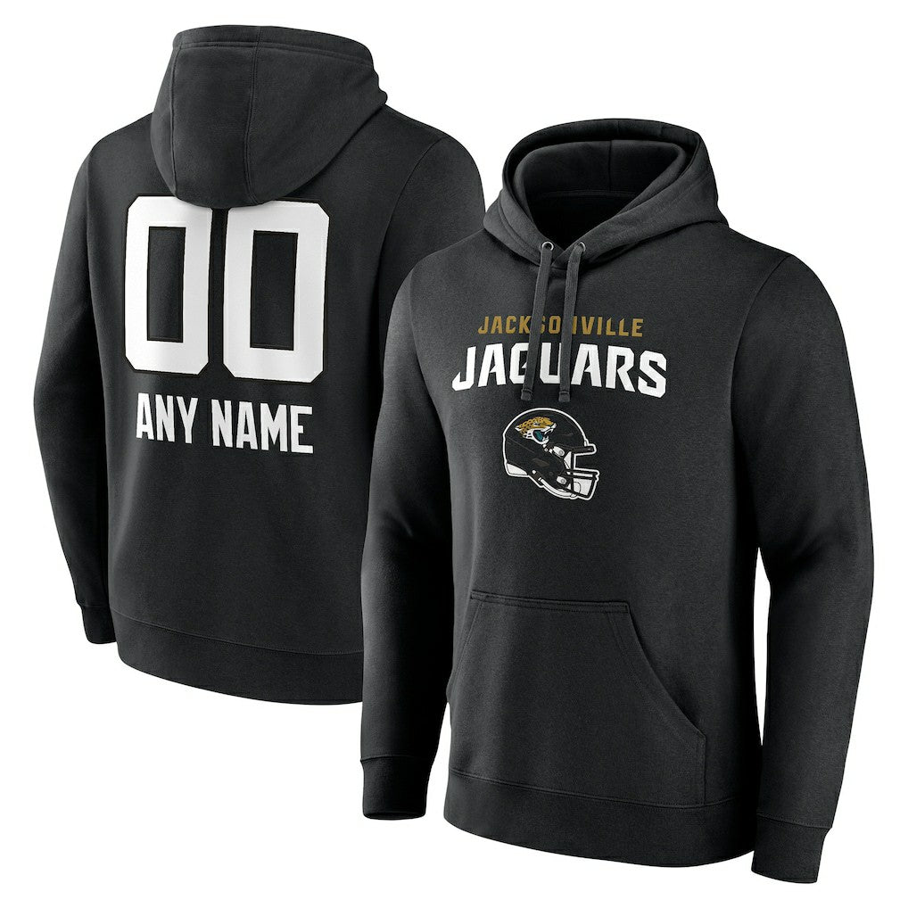 Jacksonville Jaguars Personalized Name & Number Team Wordmark Pullover Hoodie | NFL Outlet