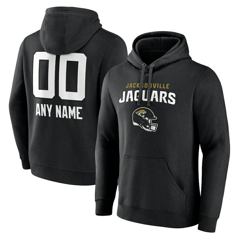 Jacksonville Jaguars Personalized Name & Number Team Wordmark Pullover Hoodie | NFL Outlet