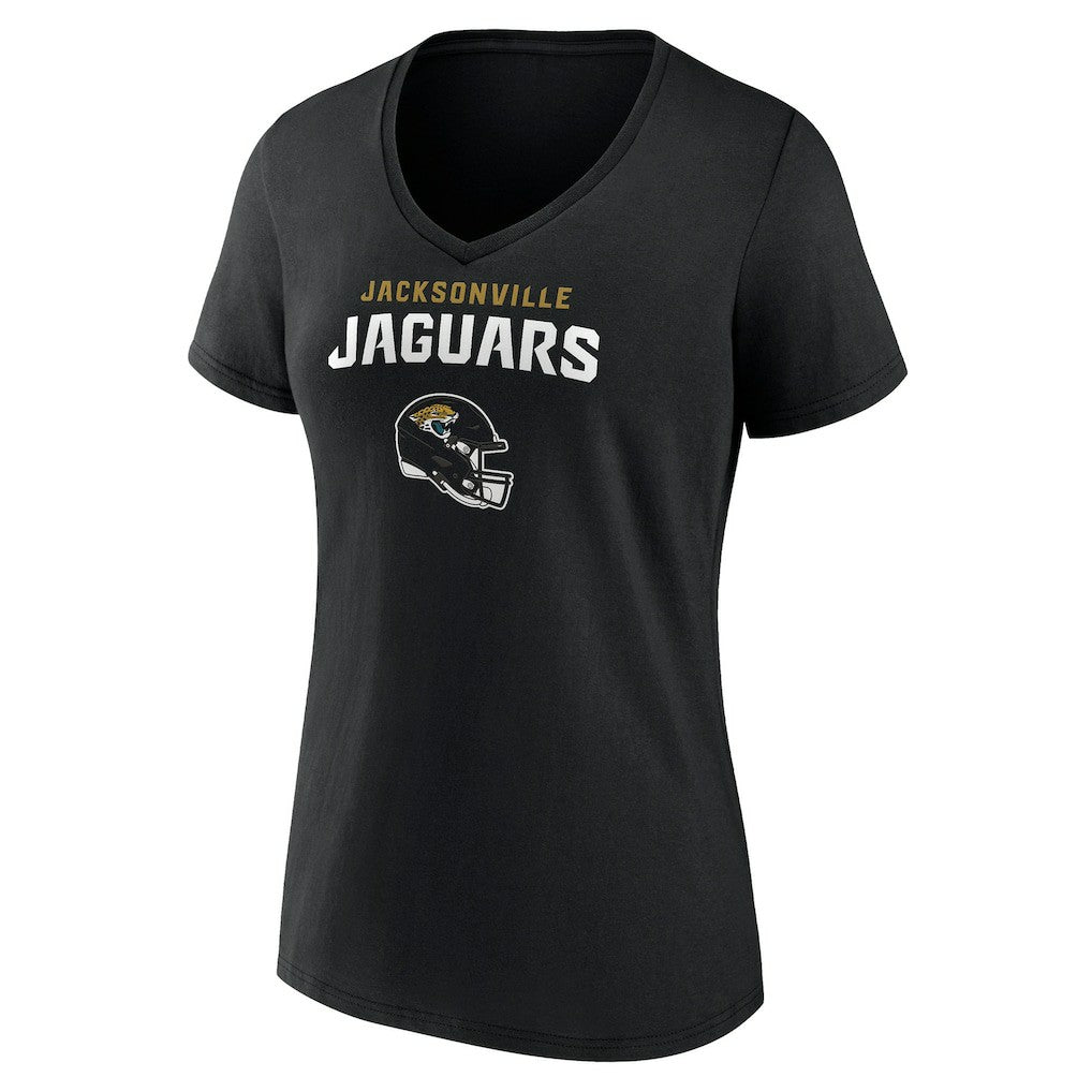 Jacksonville Jaguars Women's Personalized Name & Number Team Wordmark V-Neck T-Shirt | NFL Sale