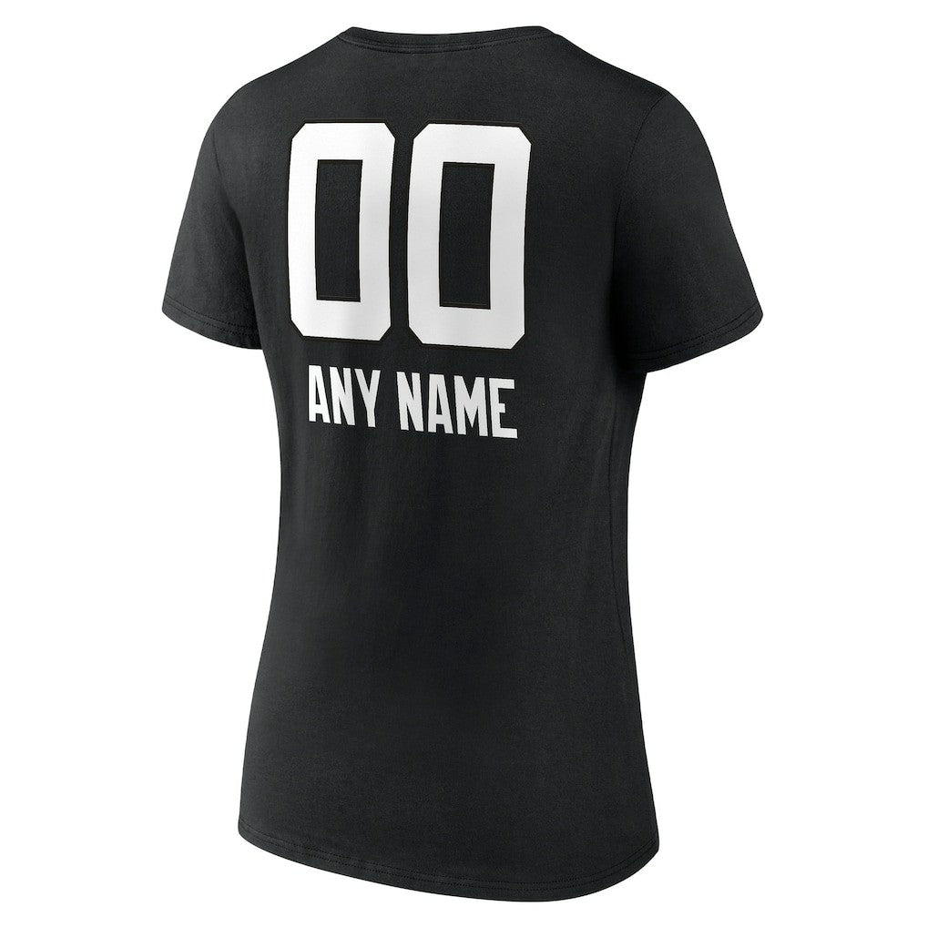 Jacksonville Jaguars Women's Personalized Name & Number Team Wordmark V-Neck T-Shirt | NFL Sale