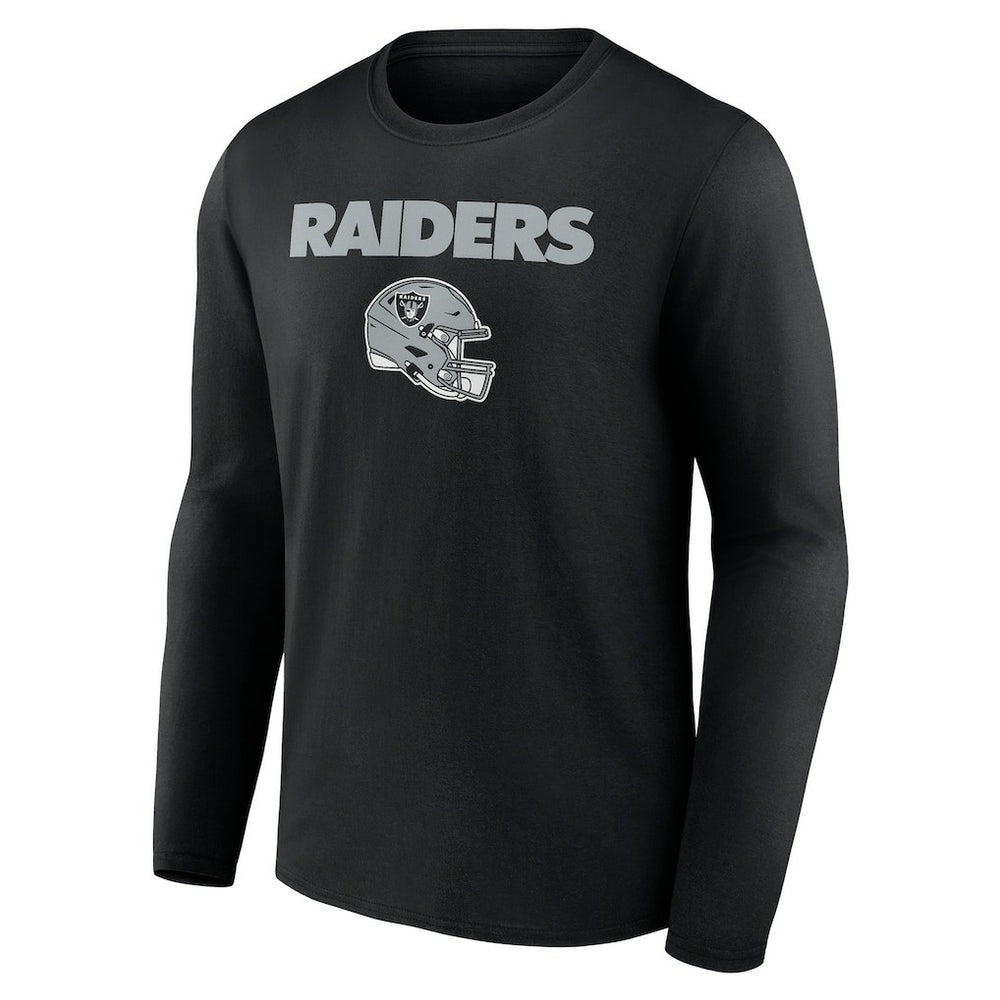 Las Vegas Raiders Personalized Name & Number Team Wordmark Long Sleeve T-Shirt | NFL Online