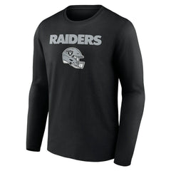 Las Vegas Raiders Personalized Name & Number Team Wordmark Long Sleeve T-Shirt | NFL Online