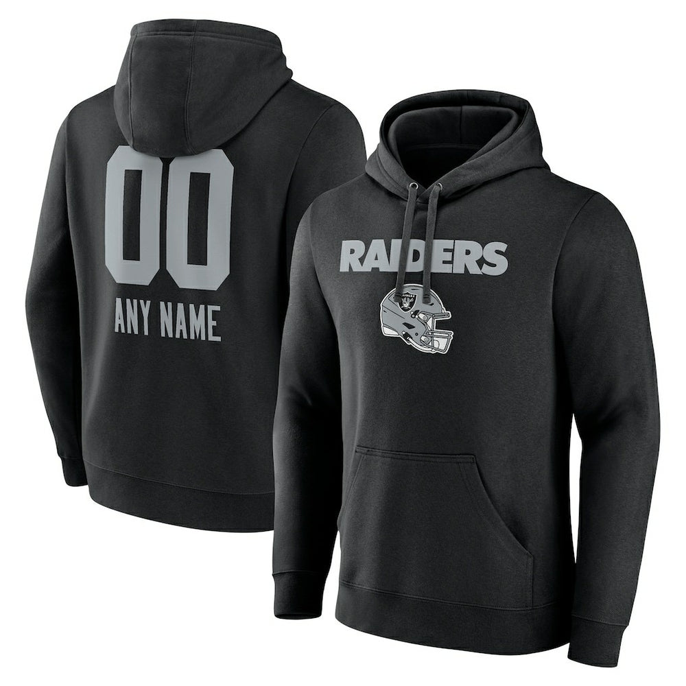 Las Vegas Raiders Personalized Name & Number Team Wordmark Pullover Hoodie | NFL Online