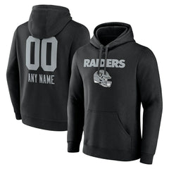 Las Vegas Raiders Personalized Name & Number Team Wordmark Pullover Hoodie | NFL Online