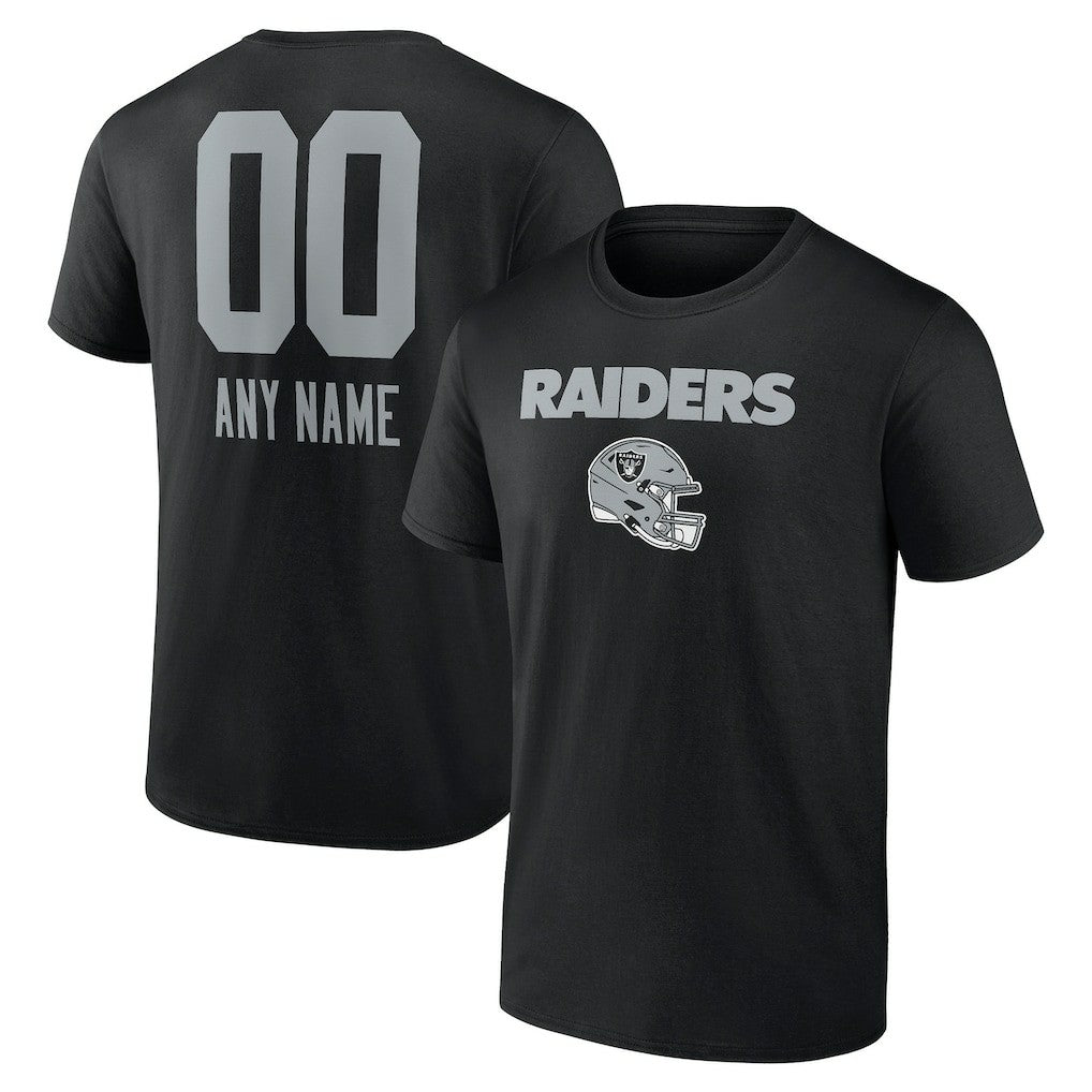 Las Vegas Raiders Personalized Name & Number Team Wordmark T-Shirt | NFL New