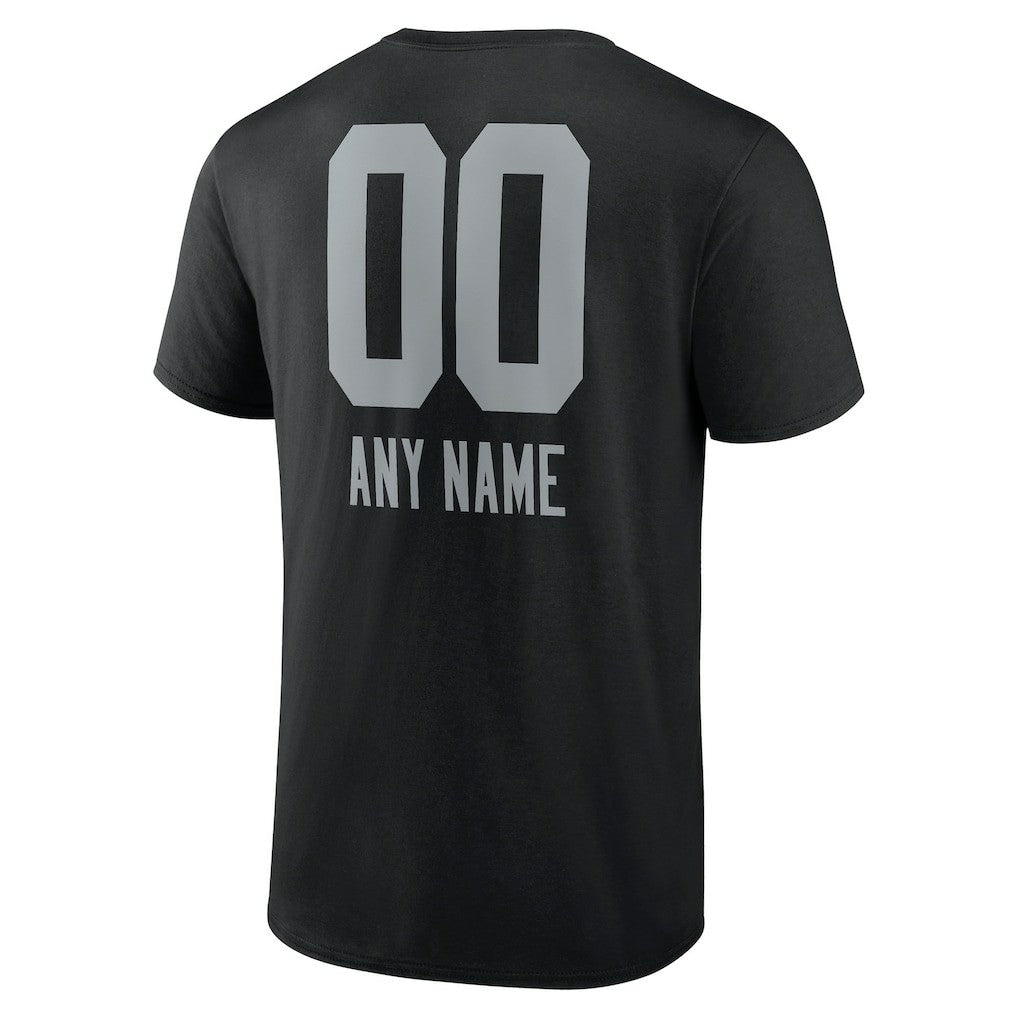 Las Vegas Raiders Personalized Name & Number Team Wordmark T-Shirt | NFL New