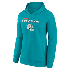 Miami Dolphins Women's Personalized Name & Number Team Wordmark Pullover Hoodie | NFL New
