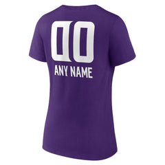 Minnesota Vikings Women's Personalized Name & Number Team Wordmark V-Neck T-Shirt | NFL US