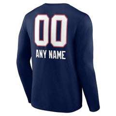 New England Patriots Personalized Name & Number Team Wordmark Long Sleeve T-Shirt | NFL On sale