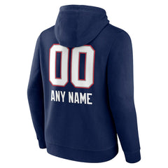New England Patriots Personalized Name & Number Team Wordmark Pullover Hoodie | NFL US