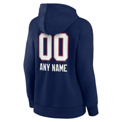 New England Patriots Women's Personalized Name & Number Team Wordmark Pullover Hoodie | NFL US