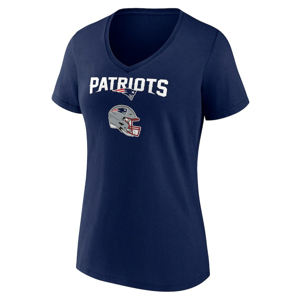 New England Patriots Women's Personalized Name & Number Team Wordmark V-Neck T-Shirt | NFL US