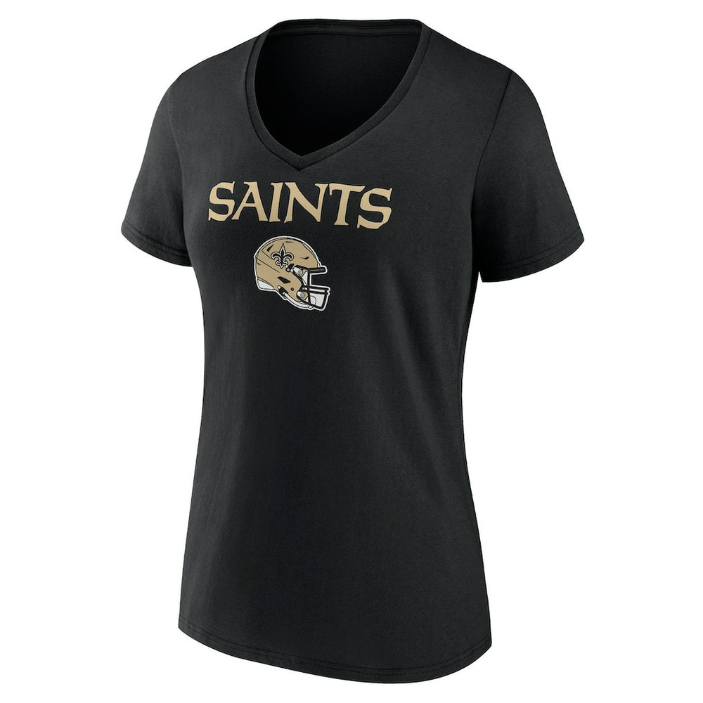 New Orleans Saints Women's Personalized Name & Number Team Wordmark V-Neck T-Shirt | NFL On sale